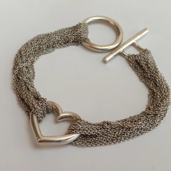 Jewelry - Elegant Silver Heart Chain Bracelet